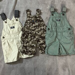 OshKosh B'gosh Kids Overalls - Cream, Camouflage, Green